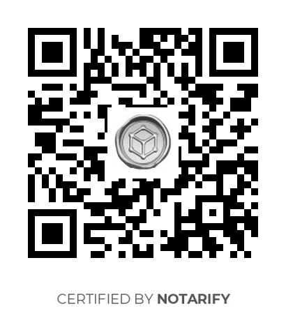 Certificato notarizzazione su blockchain